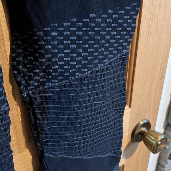 NWOT Navy Indigo SPANX Seamless Textured Leggings for Women Tummy Control XL - Picture 6 of 9